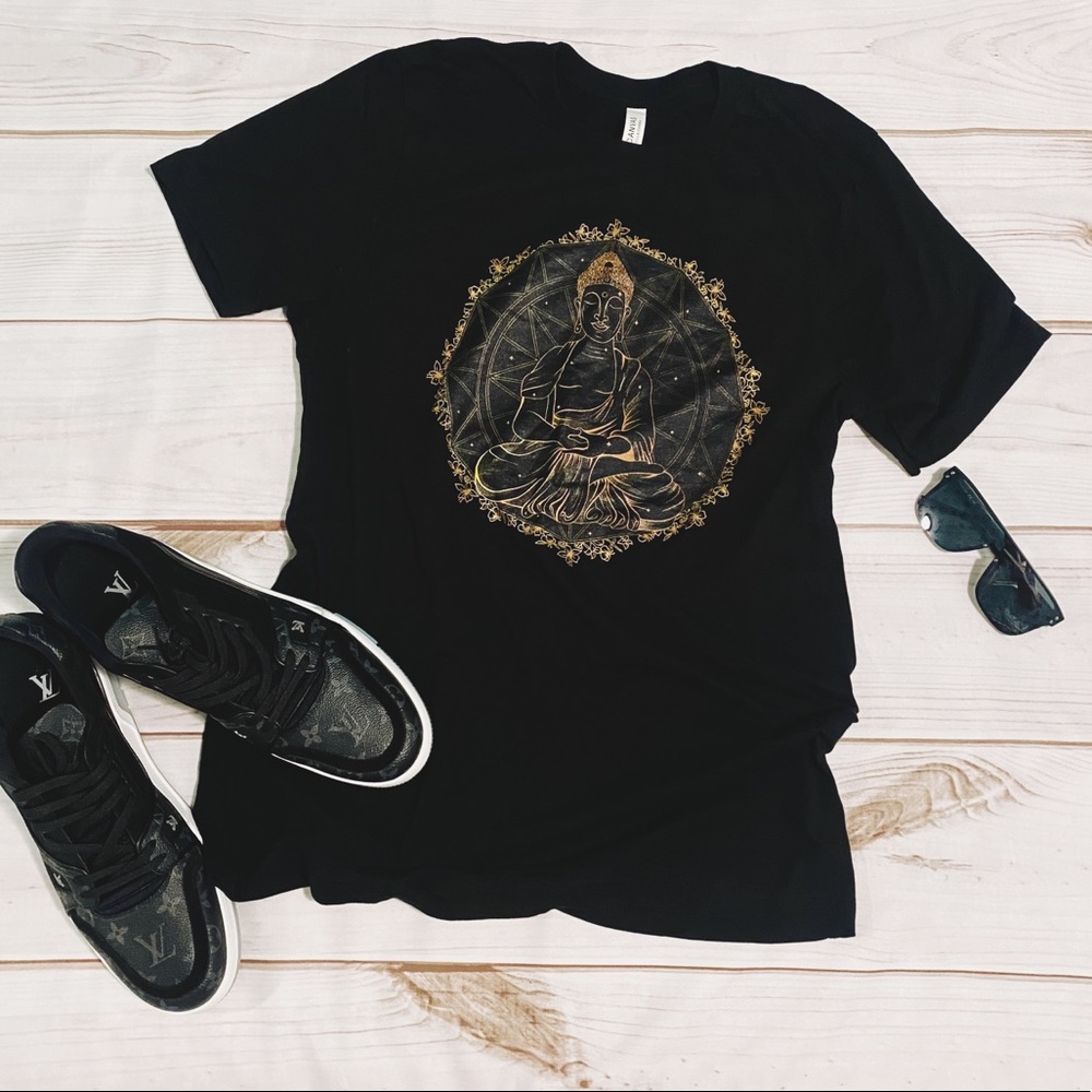 Bella+Canvas Buddha Short Sleeve Tee - Large - Uni